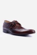 Footprint - Brown Formal Textured Leather Monk