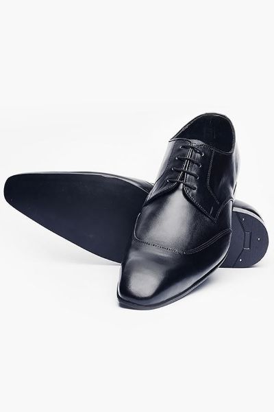 Footprint - Black Formal Leather Lace Up