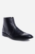 Footprint - Black Formal Leather Brogue Boots