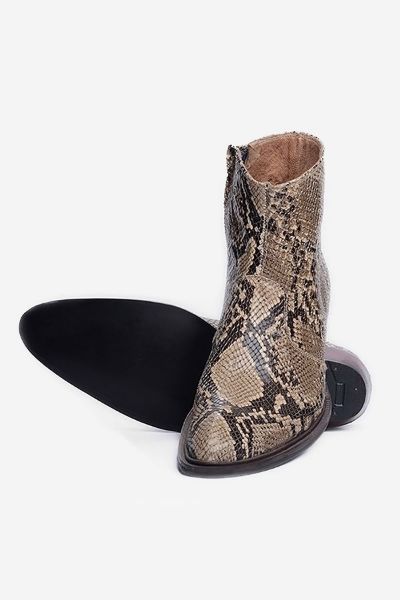 Zipper Boots  on Anaconda Skin