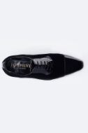 Footprint - Black Fashion Leather Velvet Oxford
