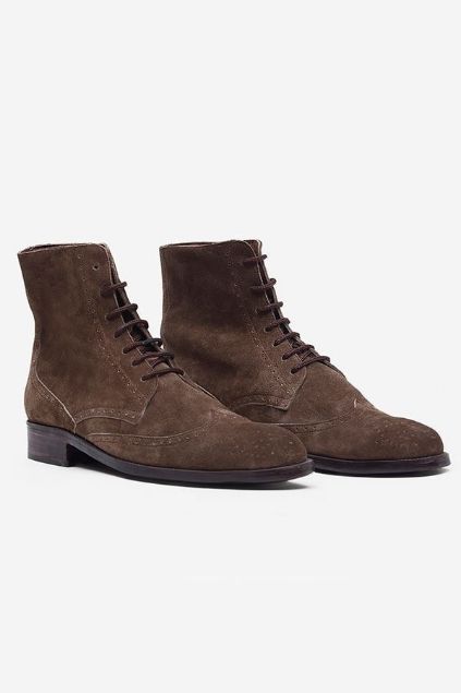 Footprint - Brown Fashion Suede Brogue Boots