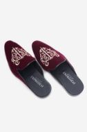 Footprint - Red Casual Velvet Slippers