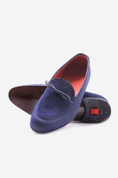 Footprint - Blue Casual Leather Suede Slip On