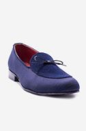 Footprint - Blue Casual Leather Suede Slip On