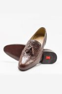 Footprint - Red Casual Reptile Texture Loafer