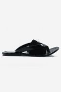 Footprint - 	Black Casual Leather Slipper
